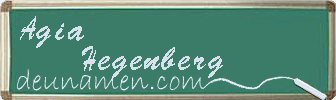 Agia Hegenberg Visitenkarte